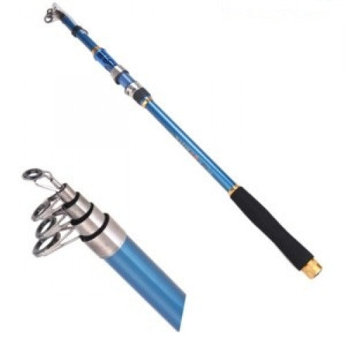 Outdoor Fish Tackle Tool Equipment Fishing Pole Accessories Portable 2.1M 6.89FT Telescopic Fishing Rod Tackle Travel Spinning